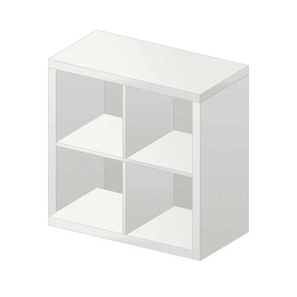 KOVAN raf ünitesi, 2x2, beyaz